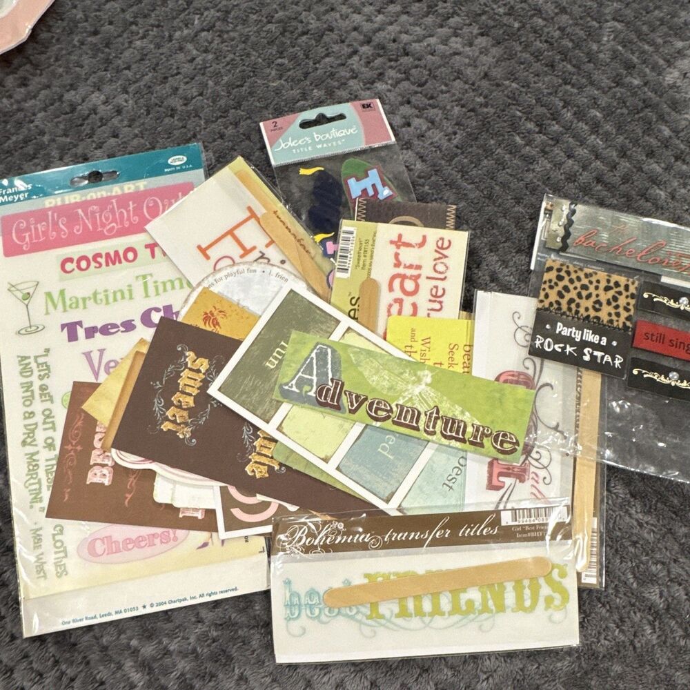 Girls Night And Adventure Stickers And Scrapbook Items